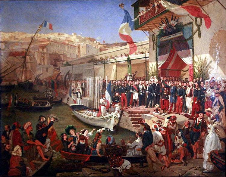 Ernest Francis Vacherot Arrival of Marshal Randon in Algiers in 1857. China oil painting art